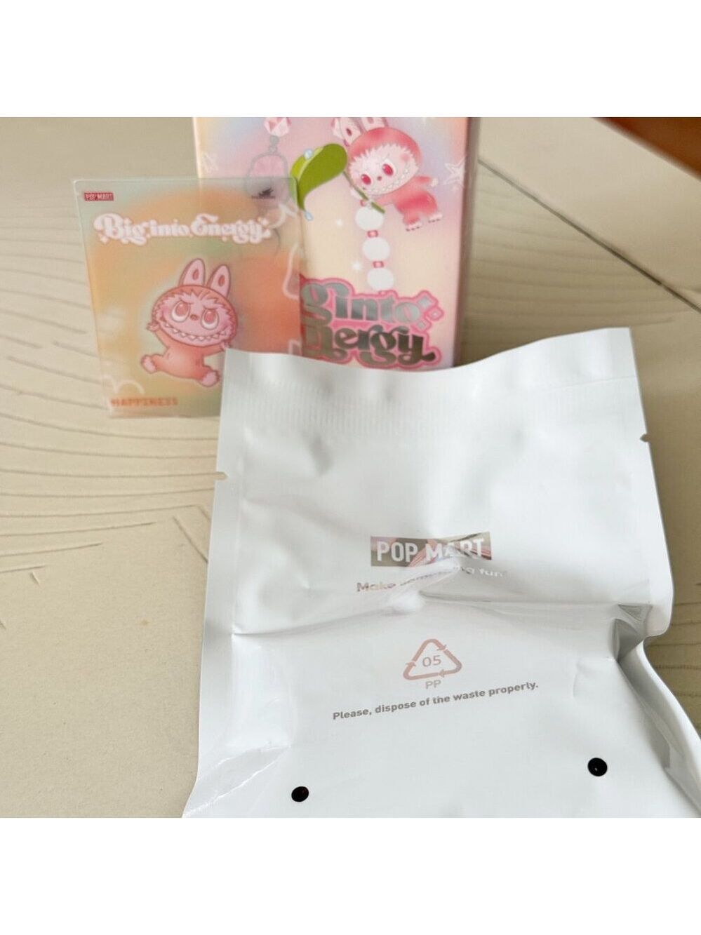 POP MART x The Monsters Labubu Big Into Energy Happiness Phone Charm NIB